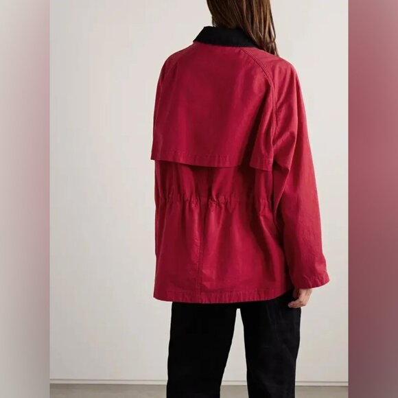 The Row  elodianna two-tone cotton-canvas jacket - red - Picture 2 of 10